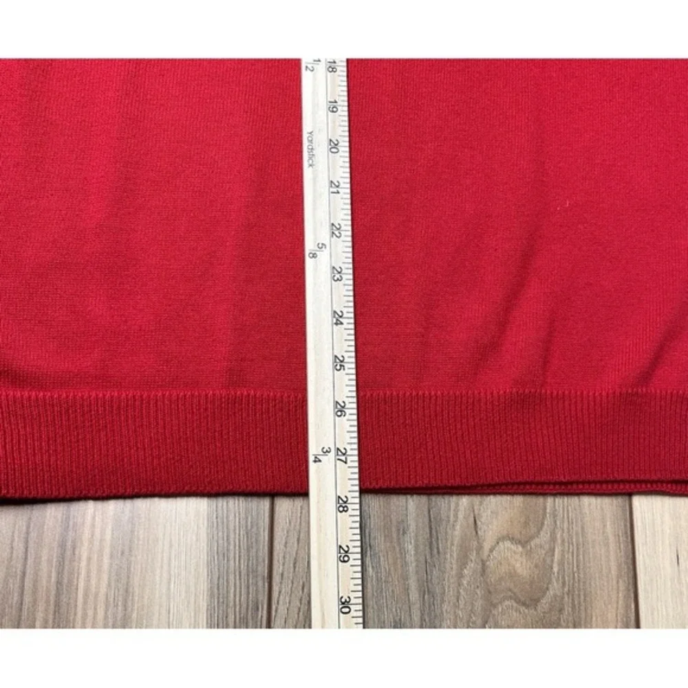 Chaps Ralph Lauren Sweater Mens XLarge Red Long‎ Sleeve Knit Crewneck